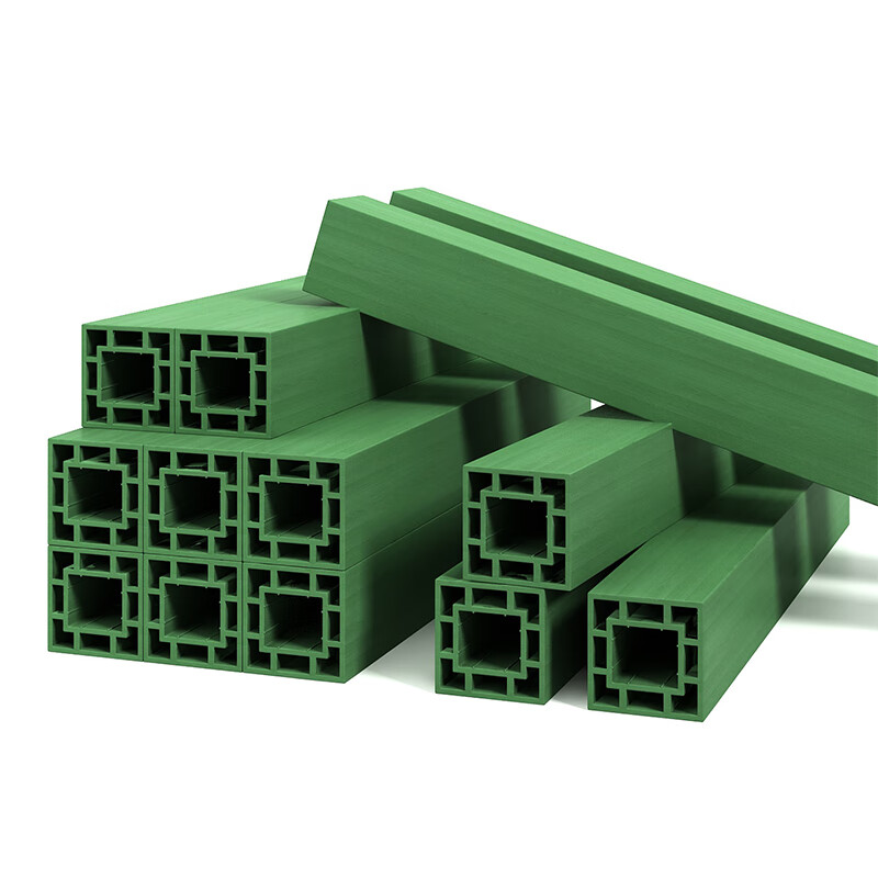 复合型加厚枕木12*12*250cm仓储垫木回字形抗压枕木垫块军绿色高清大图