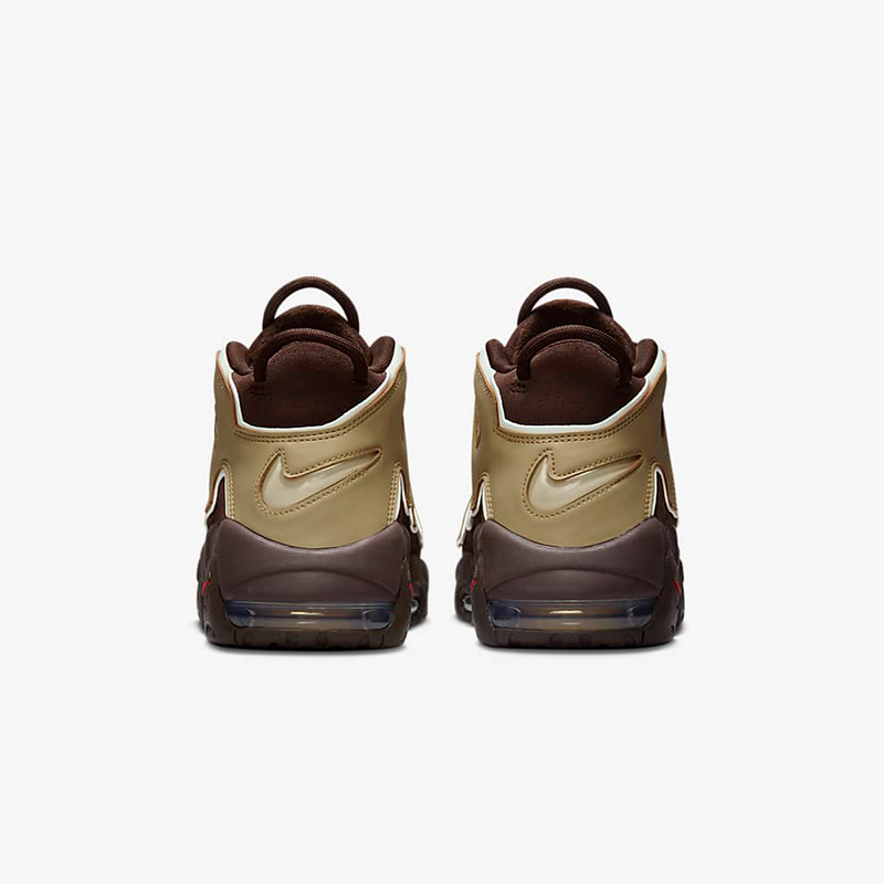 耐克nike air more uptempo 男鞋 棕色皮蓬复古篮球鞋 fb8883-200