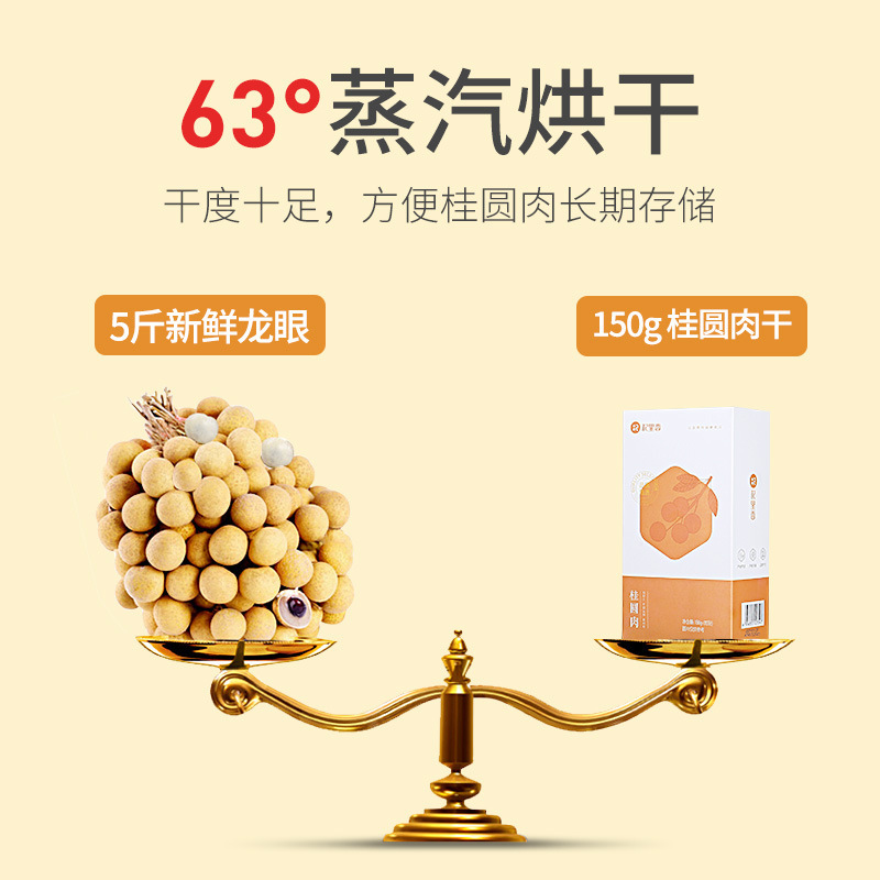 杞里香 桂圆肉150g(15袋) 灯笼肉 桂圆干 农家干货 福建莆田 农家龙眼肉干 特产干