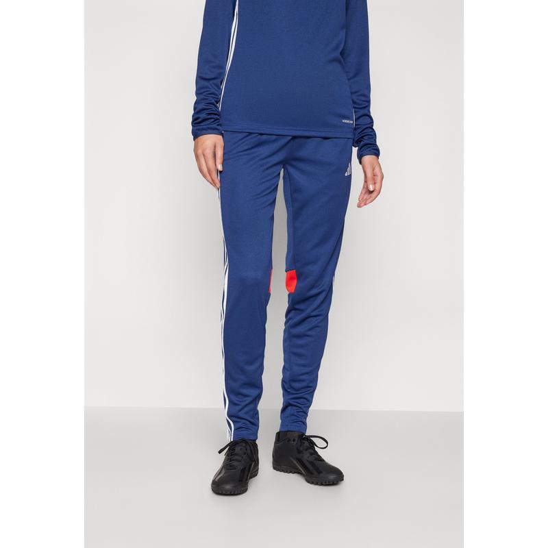 Adidas女款运动裤舒适透气休闲时尚运动长裤适合多场合 团队海军蓝/红色 S