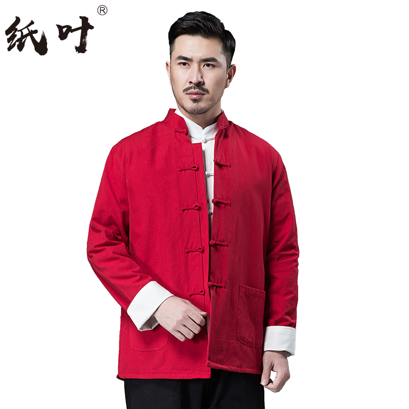 suntek中国风男装唐装春秋冬季长袖外套中式青年上衣棉汉服男士中老年