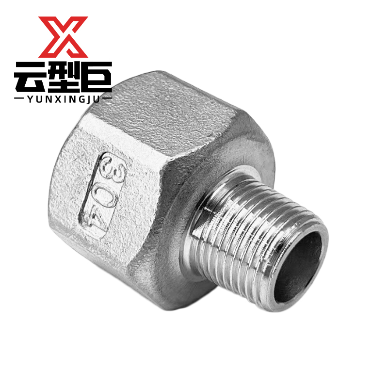 云型巨 不锈钢内外丝直接 不锈钢管件 304 单位：个高清大图