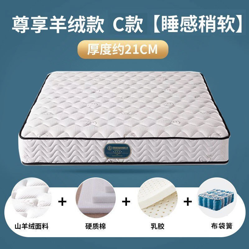 床垫弹簧软垫家用20cm厚椰棕乳胶床垫软硬适中1128