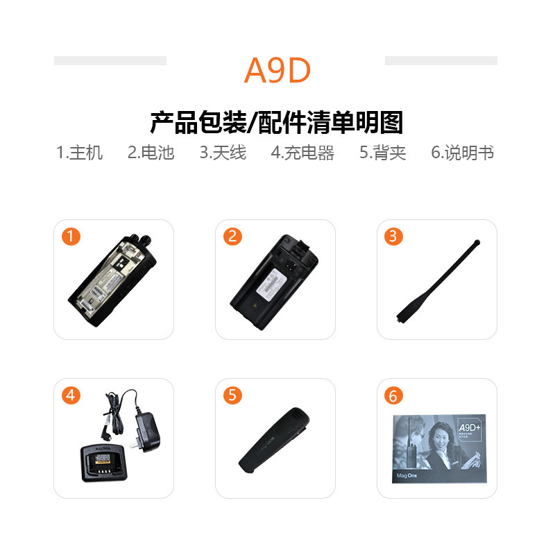 摩托罗拉(MOTOROLA)A9D 数字对讲机 超强信号 坚固耐用 数字大功率专业商用手台 黑色