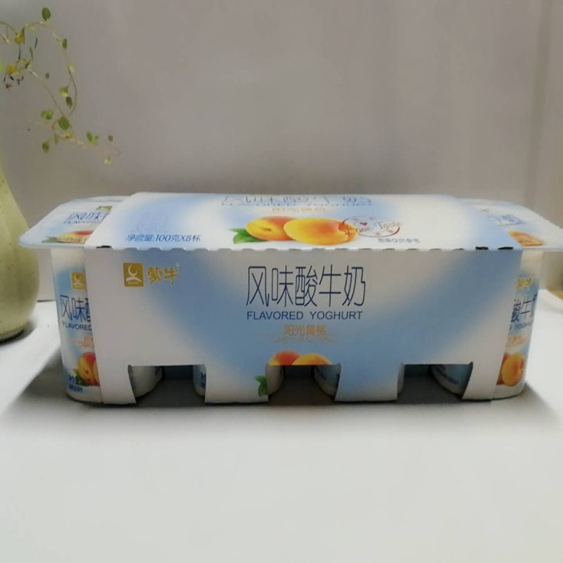 蒙牛 单果粒黄桃风味酸牛奶 100g*8
