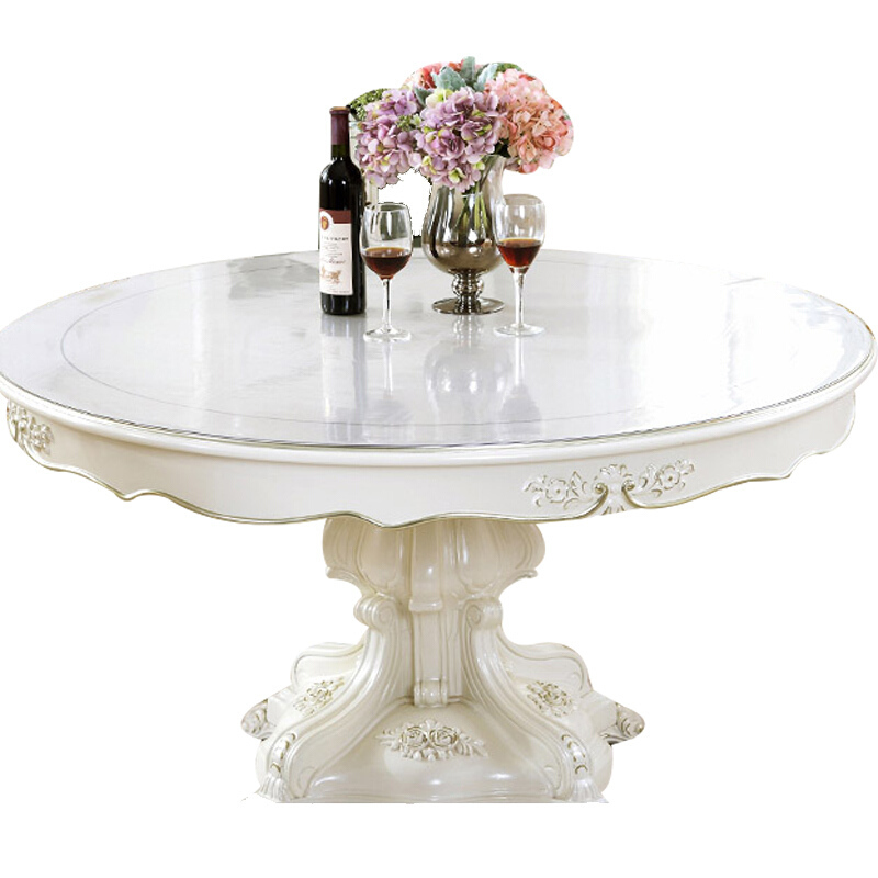 圆形pvc透明圆桌桌垫餐桌布防水防烫防油免洗台布磨砂水晶软玻璃