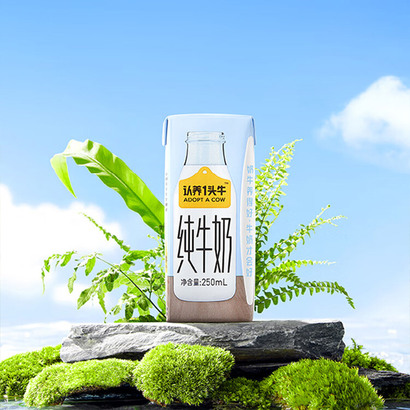 认养一头牛纯奶营养早餐全脂纯牛奶250ml*12盒*2提高清大图