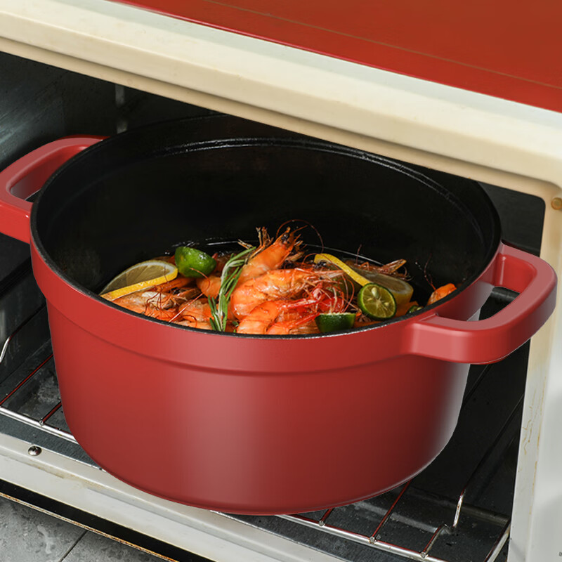 康巴赫-溢彩珐琅铸铁汤锅-22cm (LPB-YT22B)高清大图