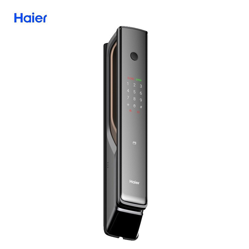 海尔(Haier)全自动指纹锁智能锁家用防盗门锁密码锁识别锁木门锁电子锁高端系列S70刷卡锁APP远程开门防小黑盒通用