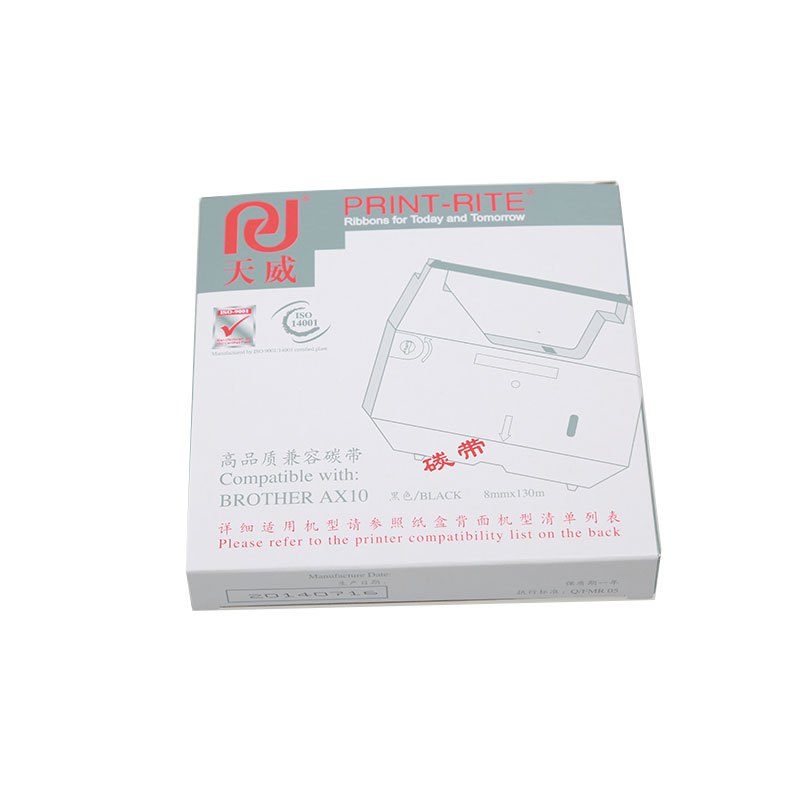 天威(PRINT-RITE)色带架AX10 130m,8mm 黑色直架 带框