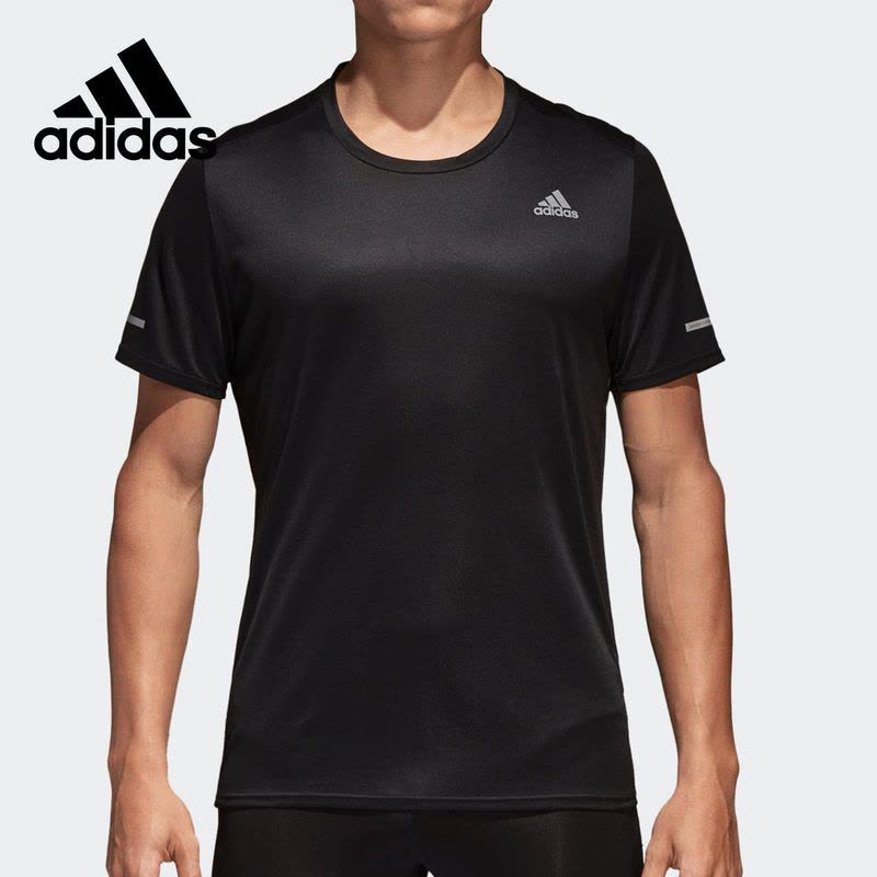 Adidas/阿迪达斯正品2019新款男子运动休闲T恤跑步圆领短袖CG1953 D图片