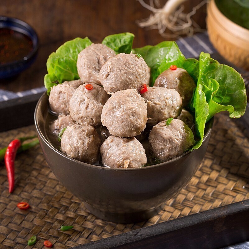 好拾味 火锅食材潮汕牛肉丸250g 生鲜涮火锅烧烤煮汤麻辣烫串串汤料关东煮高清大图