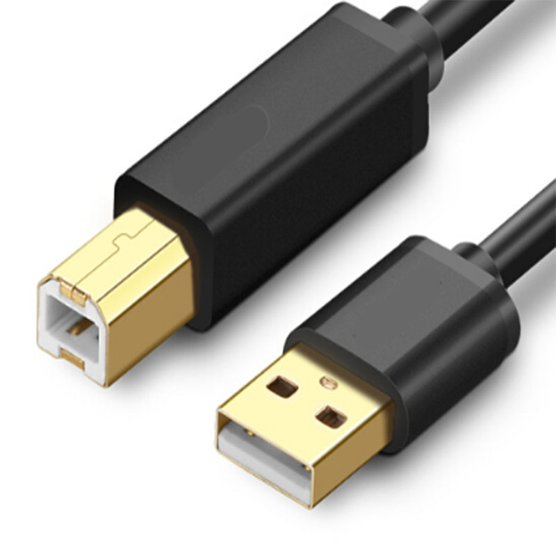 联想(Lenovo) 中控USB2.0打印机数据线 方口连接线 支持惠普佳能爱普生打印机 5米 黑色高清大图
