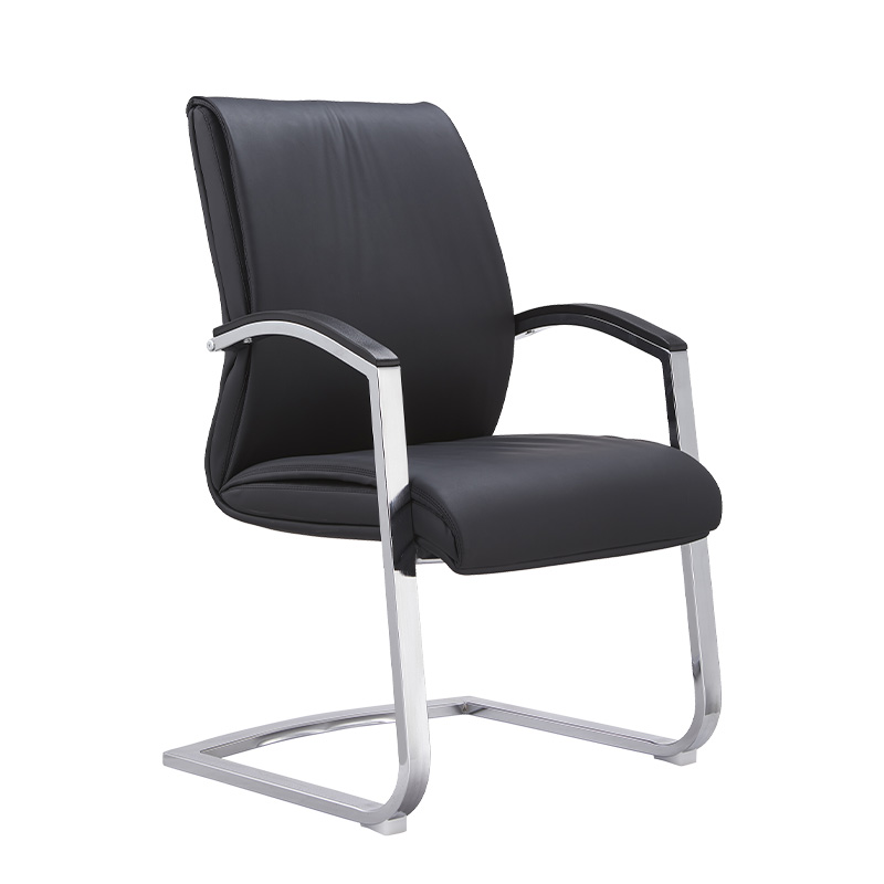 双朗 皮质办公会议椅 SL-092C 630*620*940mm 黑色 把高清大图