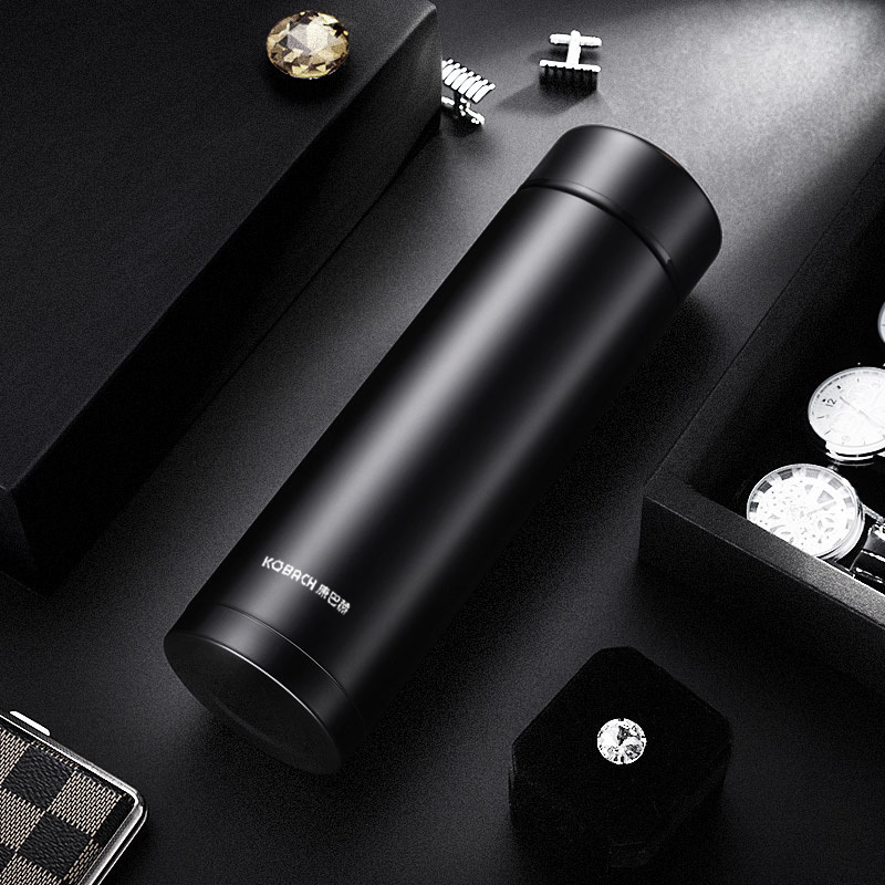 康巴赫保温杯304不锈钢水杯茶杯男女士大容量商务车载便携带茶滤泡茶