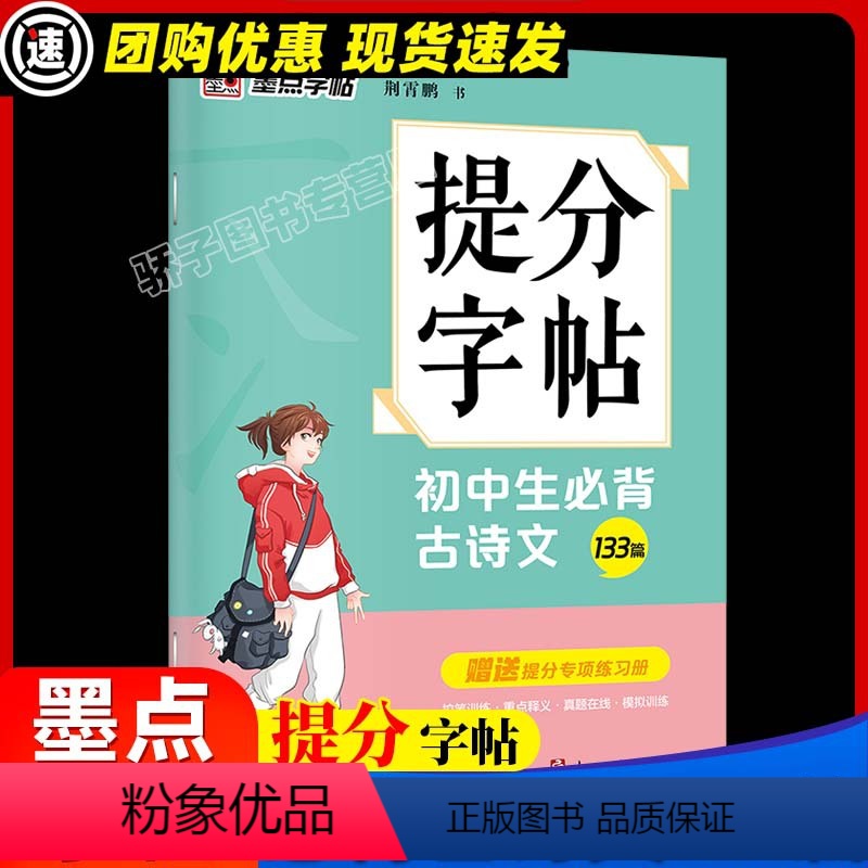 提分字帖 初中生必背古诗文133篇 【正版】2023新版控笔训练字帖中考提高卷面加分基础训练七八九年级练字姚旭荣正楷字帖