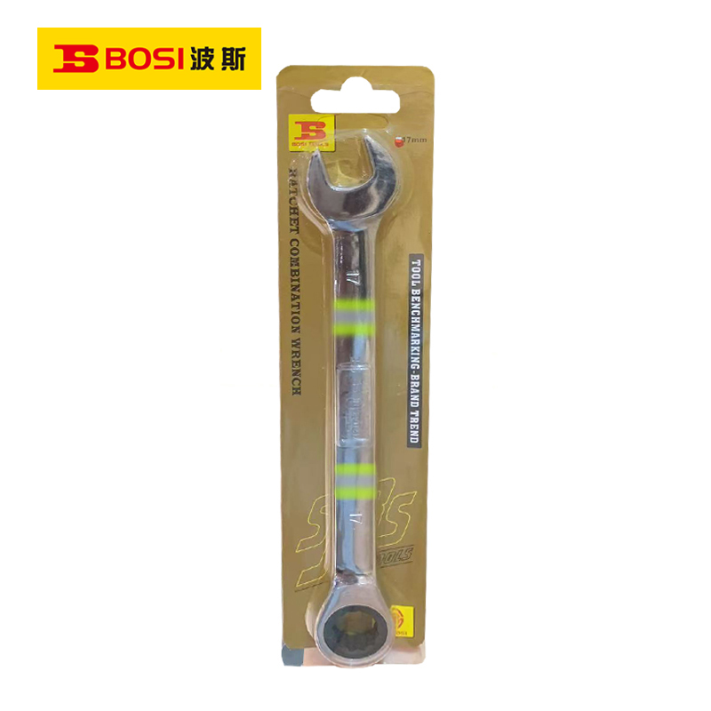 波斯（BOSI） 荧光系列精品棘轮两用扳手 17mm 把