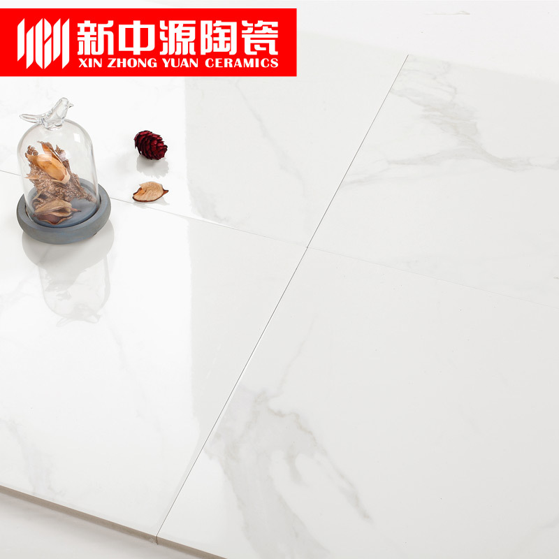 新中源陶瓷300x600卫生间瓷砖防滑地砖白色仿大理石亮面厨房墙砖60181