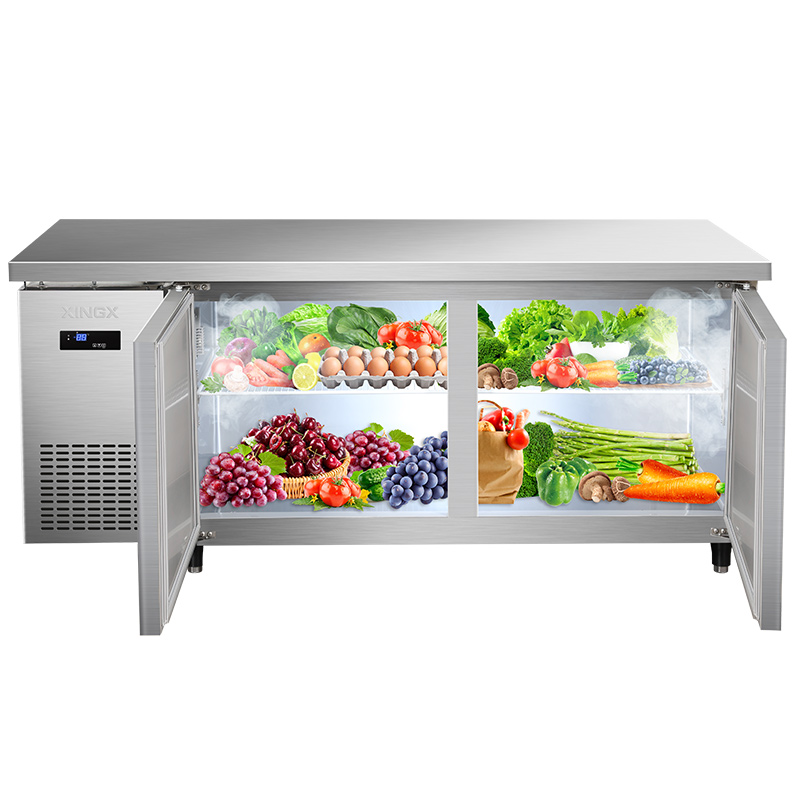 星星KTC-1260GT铜管厨房工作台冰柜冷藏工作台水吧台商用平冷卧式冰箱厨房保鲜柜不锈钢冷冻柜奶茶操作台高清大图