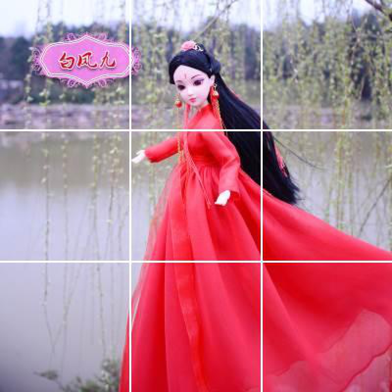 关节芭比公主一家三口中国古装娃娃女孩体系列古装套装大礼包王子 素素 单拍衣服（不含娃娃和配饰）高清大图