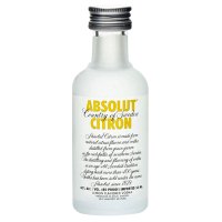 绝对伏特加(Absolut Vodka)洋酒 柠檬味伏特加酒 风味小酒伴 50ml