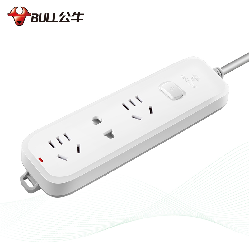 公牛bull插座面板多孔插排插长线多用功能家用插位拖接线板电插板带线