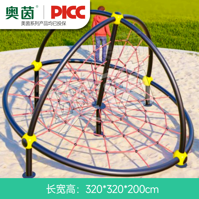 爬网绳网攀爬架幼儿园小区游乐设备高清大图
