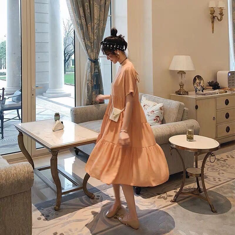 迪鲁奥(DILUAO)孕妇装夏装外出2021新款孕妇连衣裙中长款时尚潮妈孕妇裙子夏季宽松图片