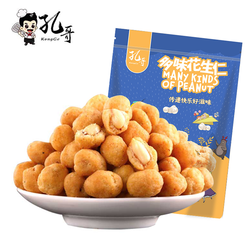 孔哥多味花生108g零食坚果炒货下酒菜休闲食品小吃酥脆怪味花生米