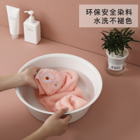 干发帽速干吸水柔软小雏菊浴帽洗头擦头发女可爱珊瑚绒包头巾 三维工匠 浅蓝小雏菊干发帽