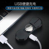 网红指尖陀螺打火机充电创意个性防风usb电子点烟器男定制刻字潮