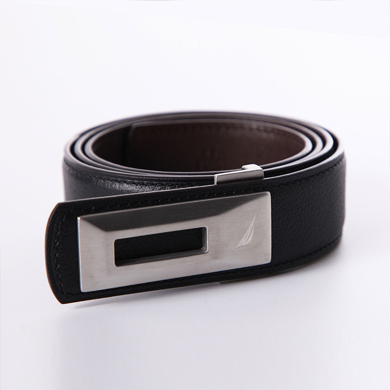 诺帝卡/NAUTICA 男士牛皮革腰带宽34mm