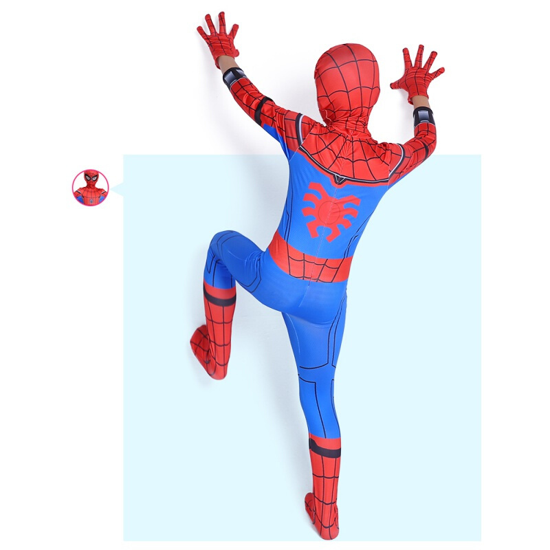 迪鲁奥diluao蜘蛛侠衣服蜘蛛侠衣服万圣节儿童服装男孩披风套装男童