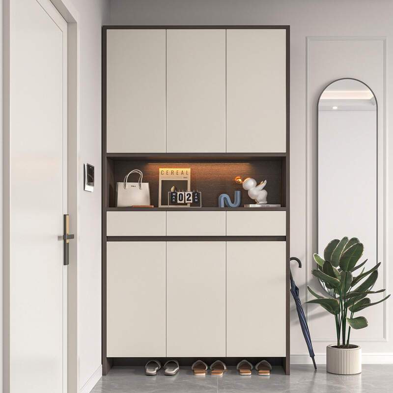 鞋柜家用门口入户玄关柜一体隔断新款大容量收纳柜子视频
