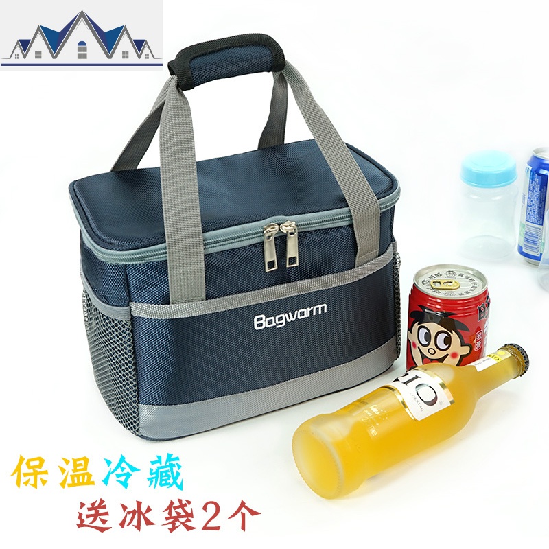 上班保温饭盒袋防水小号便当包手提冷藏保鲜带饭包加厚铝箔保温袋 三维工匠收纳包高清大图