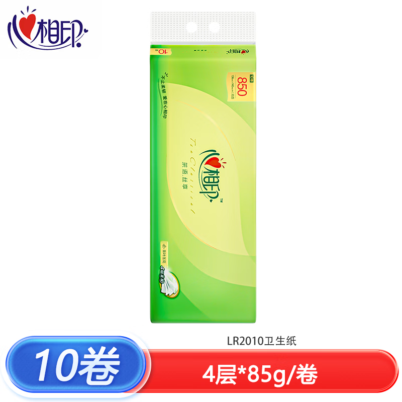 心相印 茶语丝享系列4层无芯卫生纸 85g/卷 10卷/提 1提装 LR2010