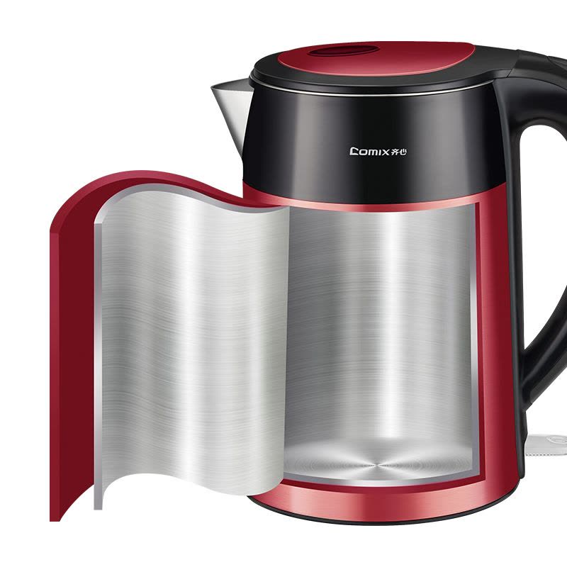 齐心 LC-205 保温电热水壶 1.8L 檀红色图片