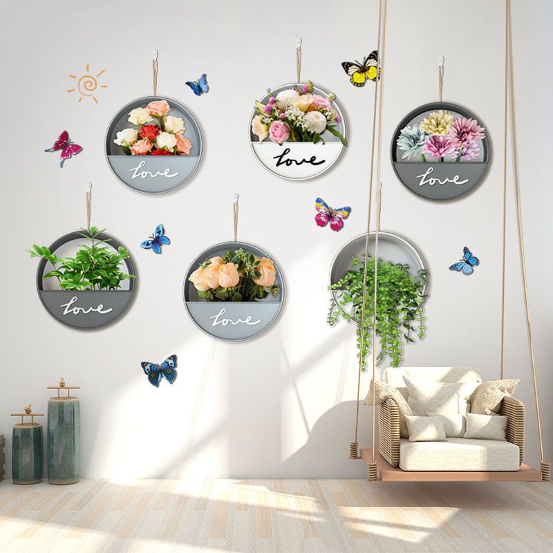 ins风粉色树叶尺寸见详情页自粘3d立体墙贴纸贴画客厅卧室房间电视