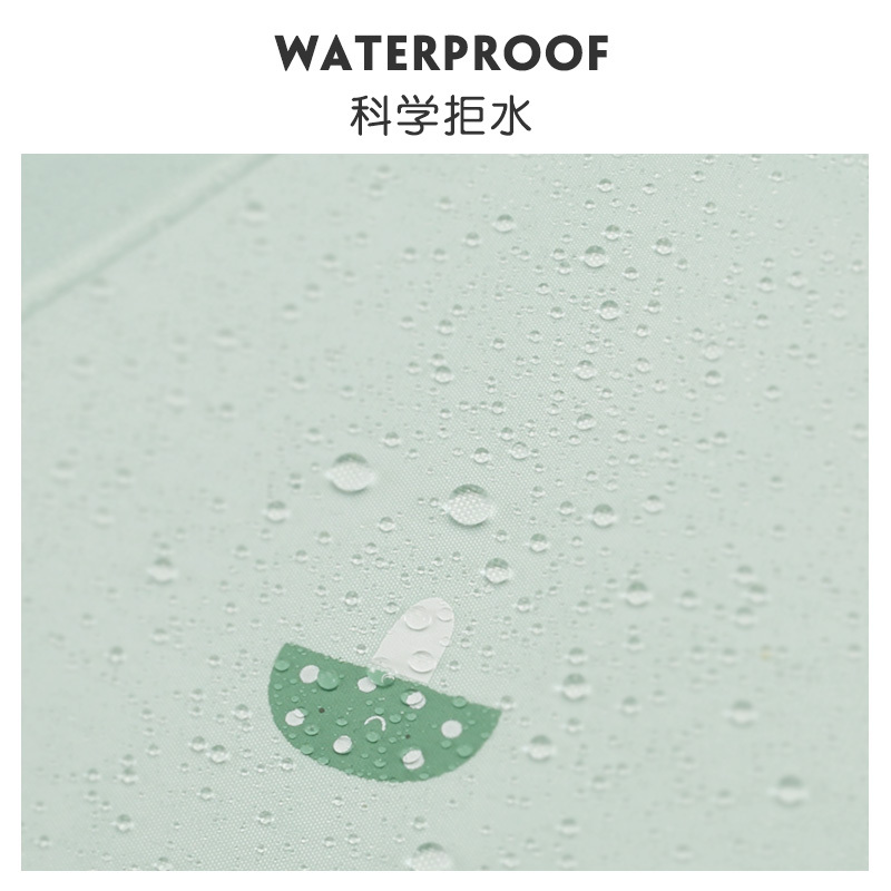 天堂伞防晒三折黑胶蘑菇精灵折叠遮阳两用晴雨太阳伞 米卡色