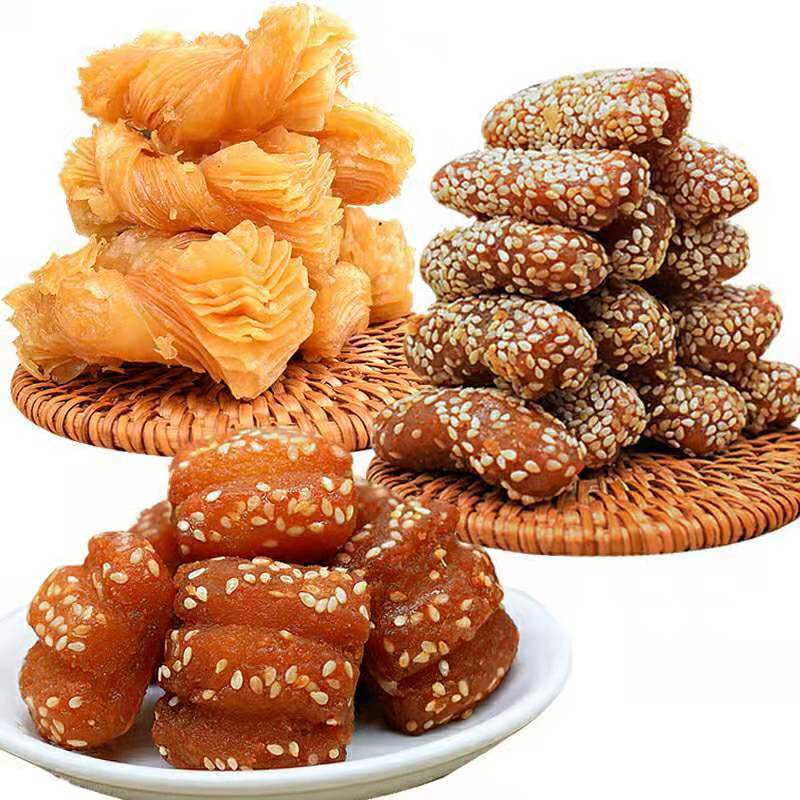 买2送1山东糕点零食小吃蜜三刀麻条麻花20g500g点心糕点批发视频