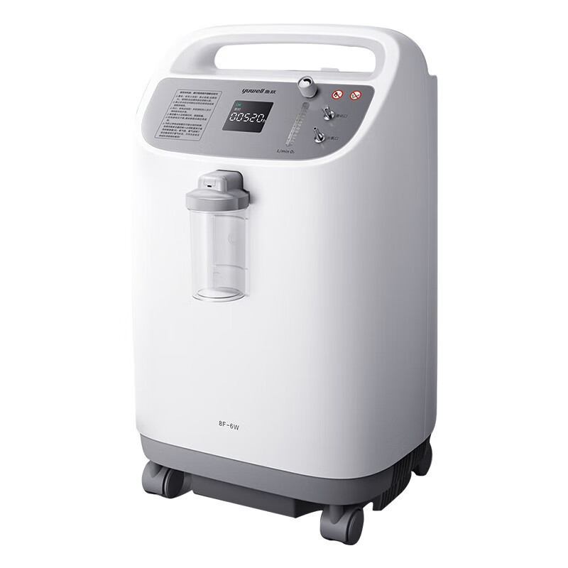 鱼跃yuwell6L升医用制氧机家用高氧浓度专业款吸氧机 制氧带雾化一体机可配呼吸机家用老人孕妇氧气机8F-6W高清大图