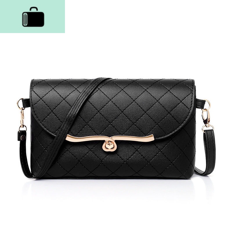 女包挎包单肩包女士包包2020新款百搭韩版时尚斜跨包女包潮小包包NEW LAKE 黑色-FY女士单肩包