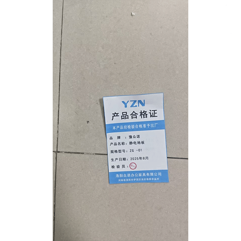 豫众诺 静电地板 ZG -01 平方米高清大图