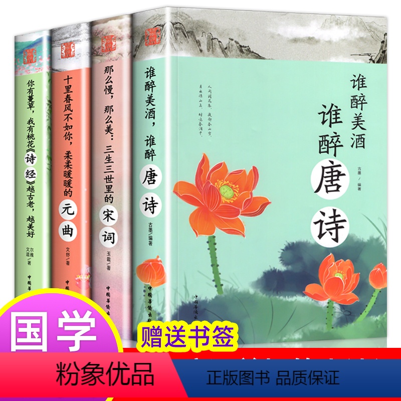 [正版]中国古典浪漫诗词大会4册文学经典李清照李煜纳兰性德纳兰容若词传仓央嘉措诗集全集春风十里不如你这么慢那么美谁醉美