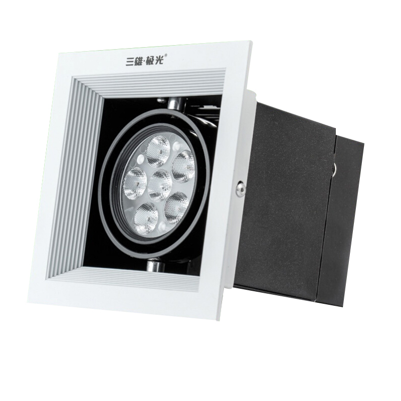 三雄极光PAK564110 LED格栅射灯 星际1*6W 3000K 24度 白色参数配置_规格_性能_功能-苏宁易购