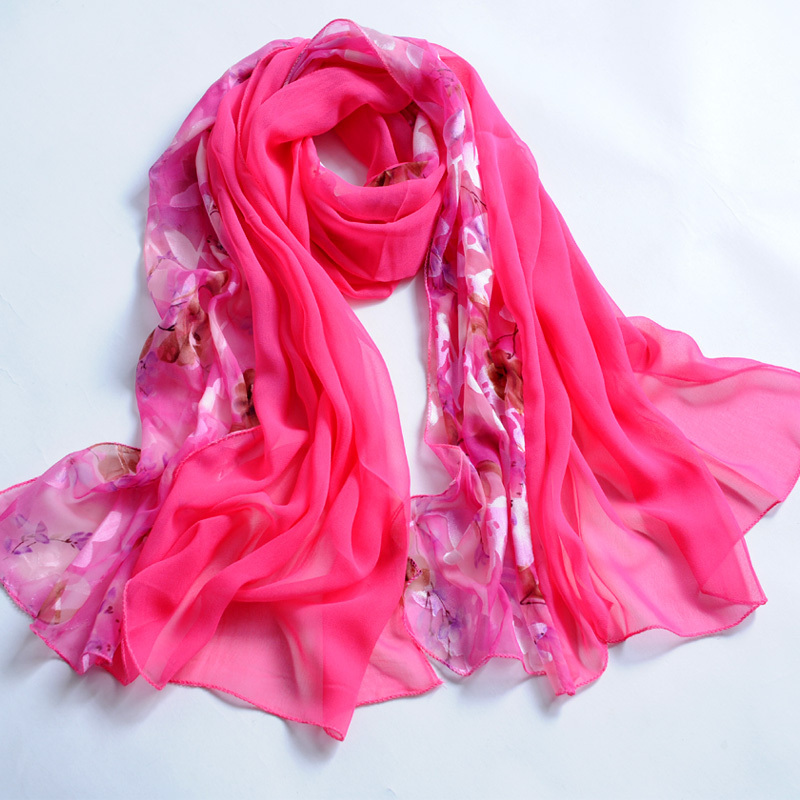 盛世尼曼踏春秋冬季出游长款丝巾百搭纱巾女拼接围巾防晒披肩两用围脖