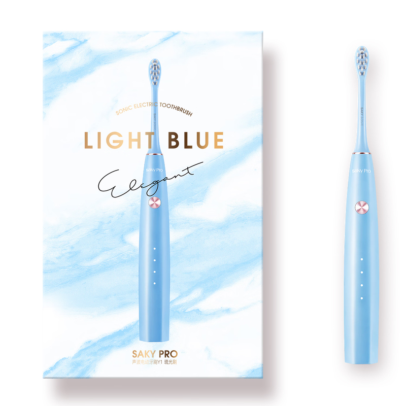 舒客(Saky)电动牙刷软毛成人充电式声波电动牙刷Y1-烟熏蓝