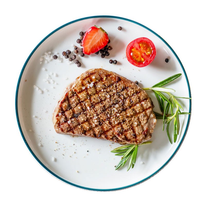 谷言整切菲力牛排套餐1000g10片生鲜牛肉儿童牛排送刀叉调味油黑椒酱