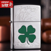 ZIPPO打火机原装正品芝宝四叶草镜花水月24699防风zppo创意个性定制男士火机
