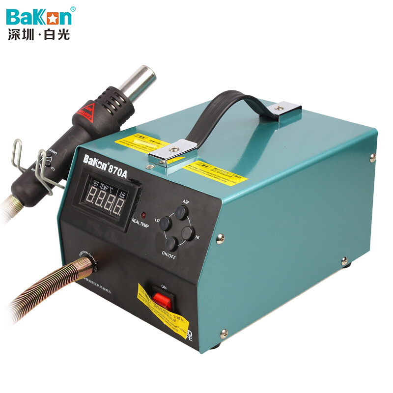 BAKON BK870A 深圳白光智能数显热风枪拆焊台 热风焊台套装 电热工具